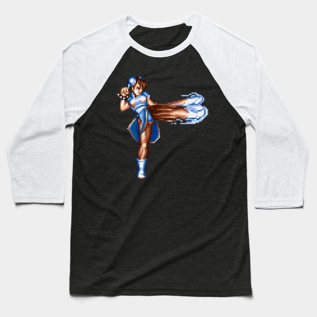 Chun Li Baseball T-Shirt by Nerd_art